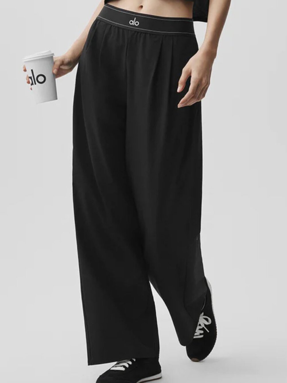 ALO Yoga Black High Waisted Suit Up Pants  🤭 Regular(30"inseam) 💕NWT